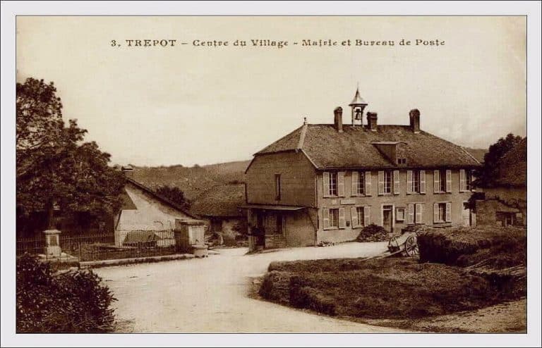 Carte postale de Trépot et bureau de postes