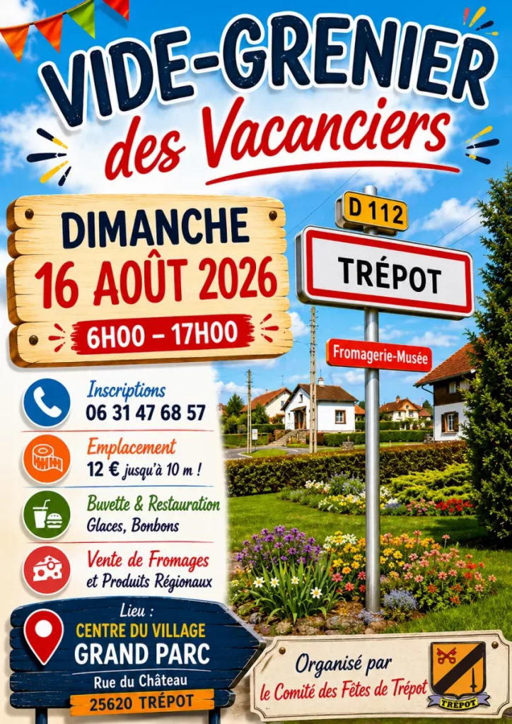Affiche officielle Trépot vide grenier 5ème édition